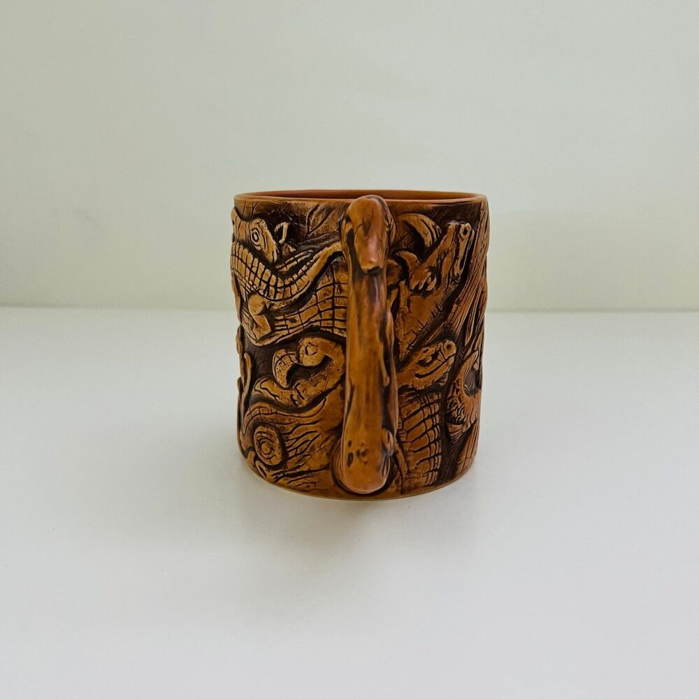 DISNEY PARKS Animal Kingdom 3-D Embossed Faux Carved Tree Of Life Coffee Mug Cup - Picture 4 of 7